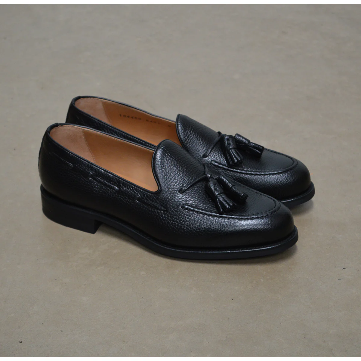 Berwick 1707 Tasselled Slip On (8491) Black Deerskin - Image 9