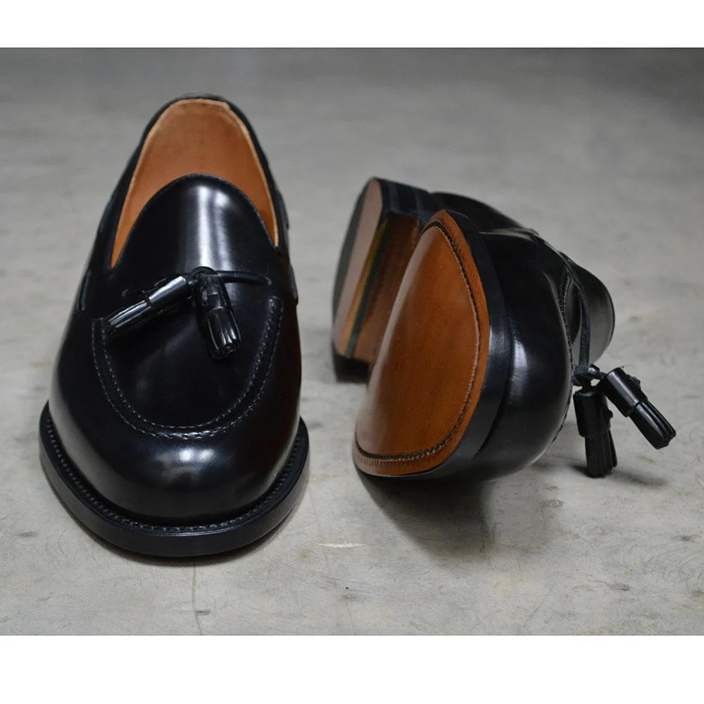 Berwick 1707 Tasselled Slip On (8491) Black Hi Shine - Image 9