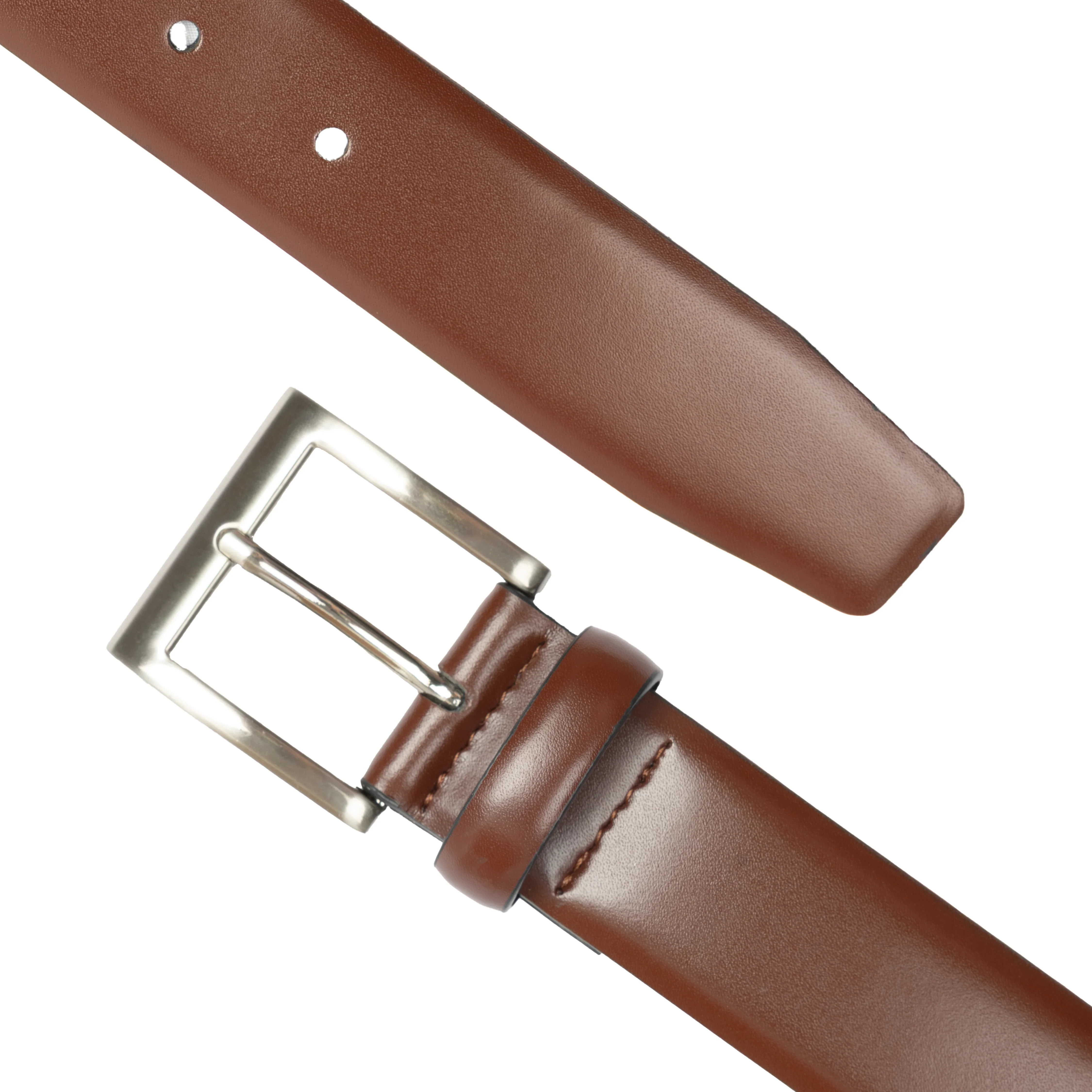 DENTS Plain Leather Belt - Tan - Image 2