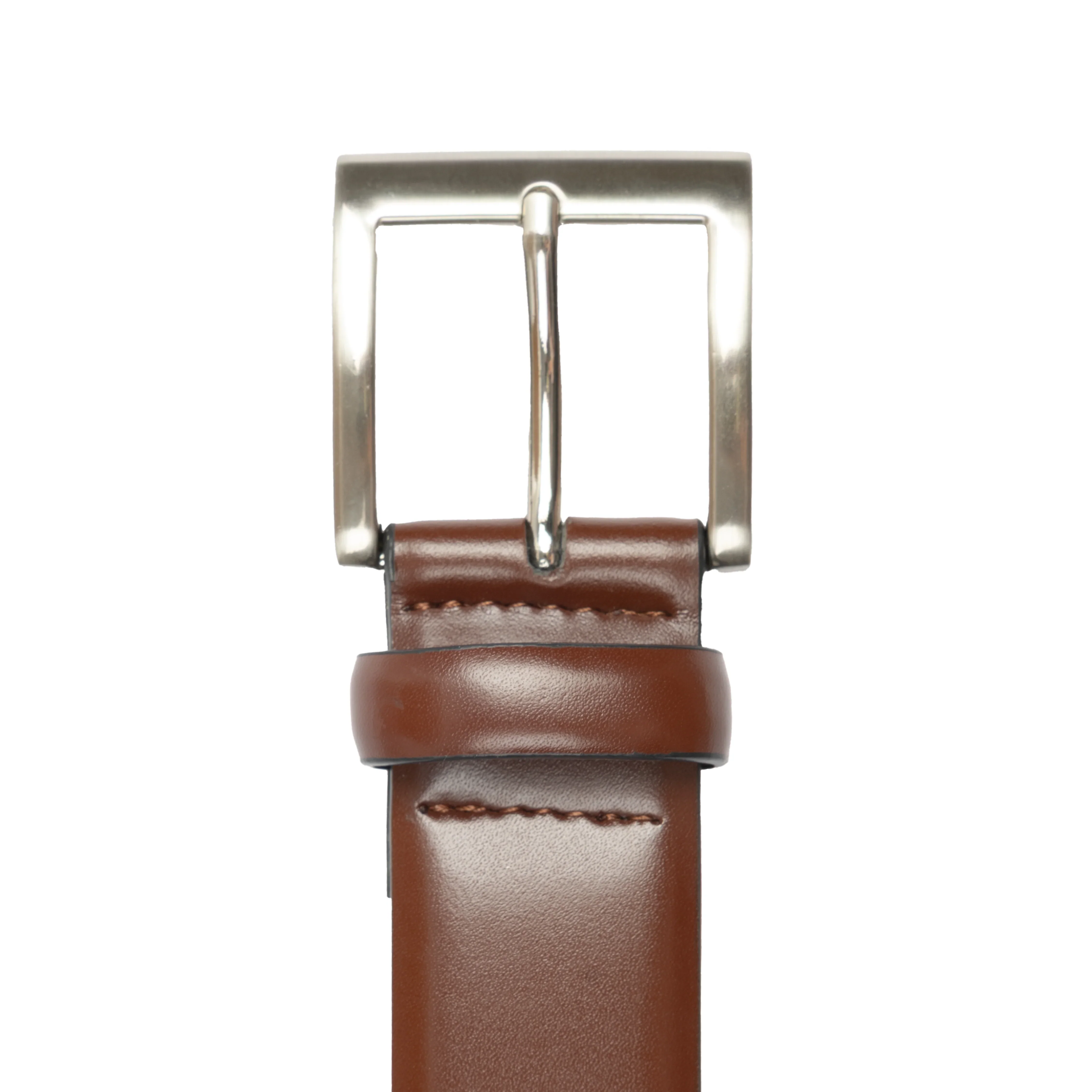 DENTS Plain Leather Belt - Tan - Image 3