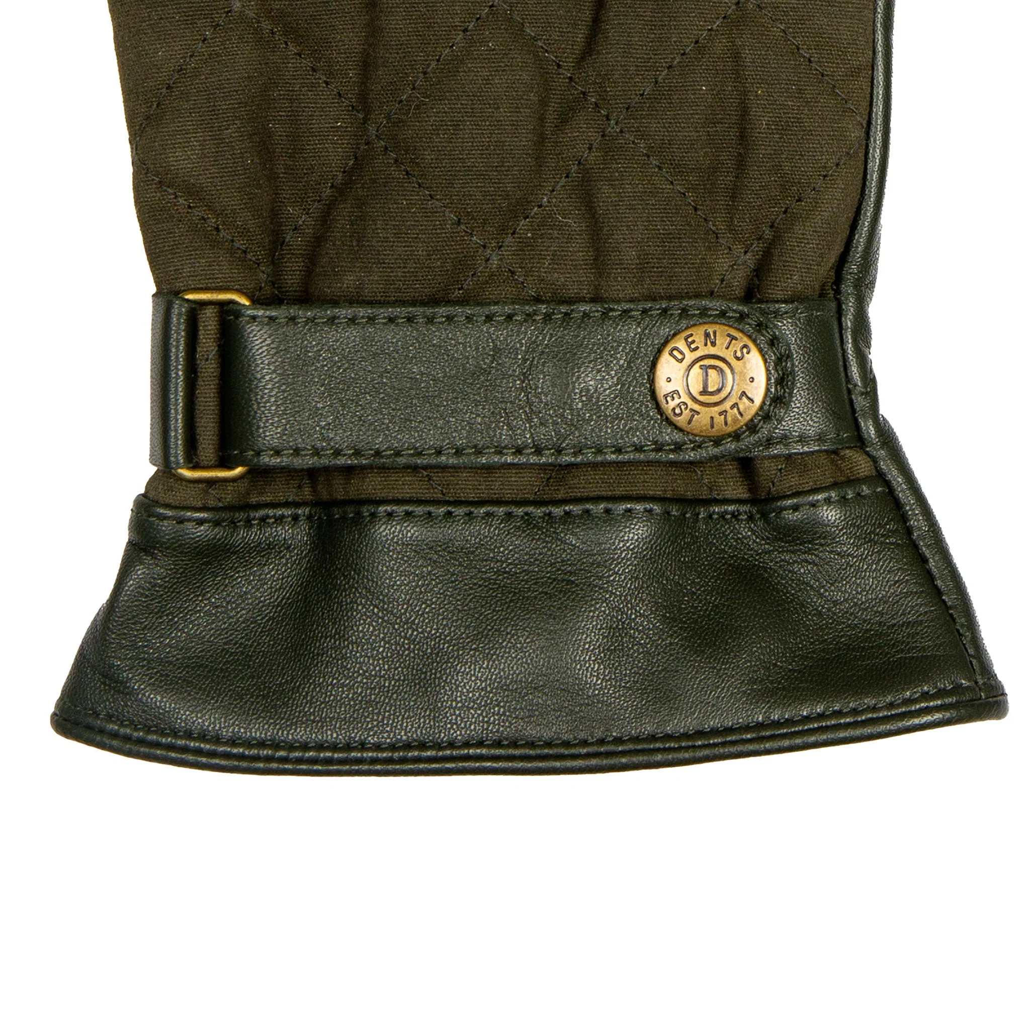DENTS BRUTON Men's Water-Resistant Lined Leather Gloves with Waxed Cotton Quilting - Image 13