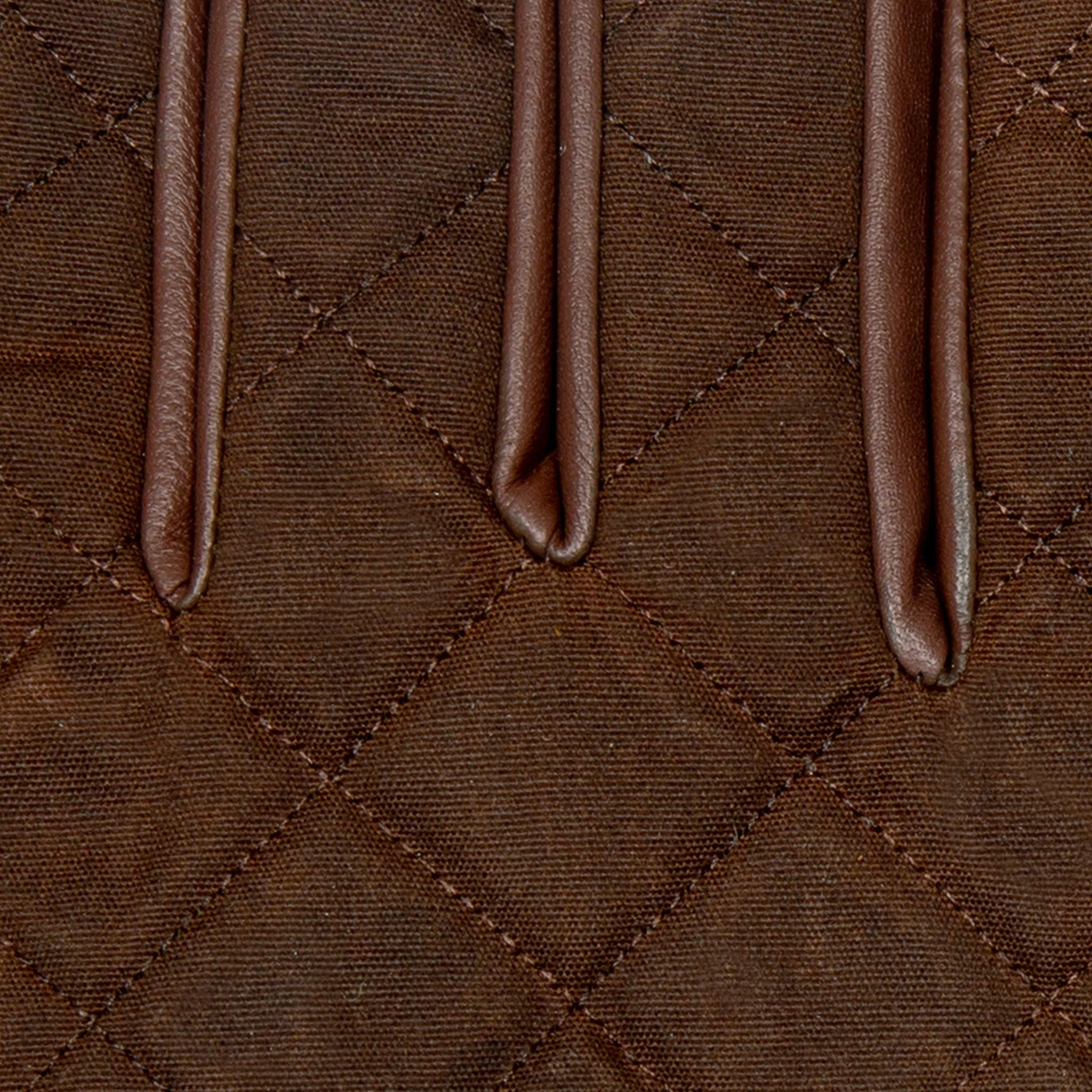 DENTS BRUTON Men's Water-Resistant Lined Leather Gloves with Waxed Cotton Quilting - Image 3