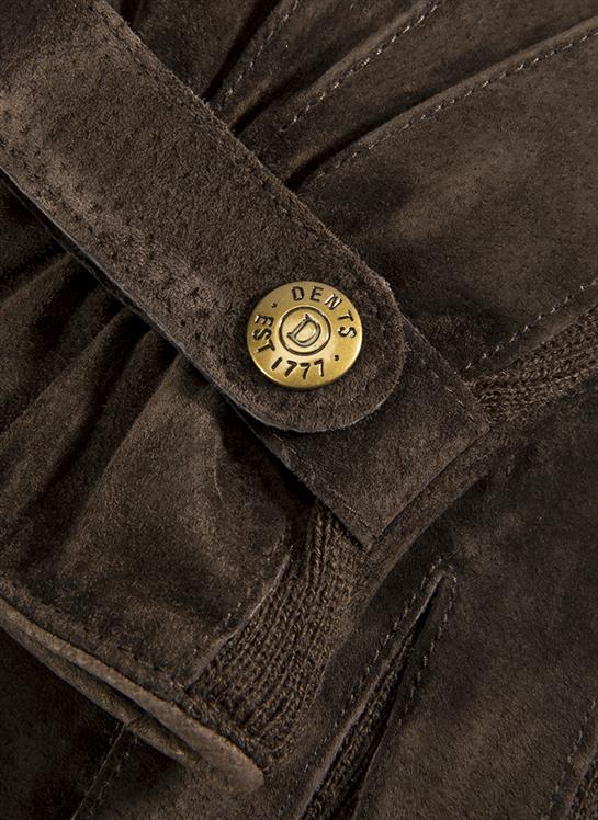 DENTS CHESTER Men's Three-Point Fleece-Lined Suede Gloves - Image 3