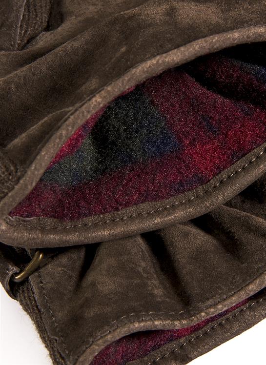 DENTS CHESTER Men's Three-Point Fleece-Lined Suede Gloves - Image 4