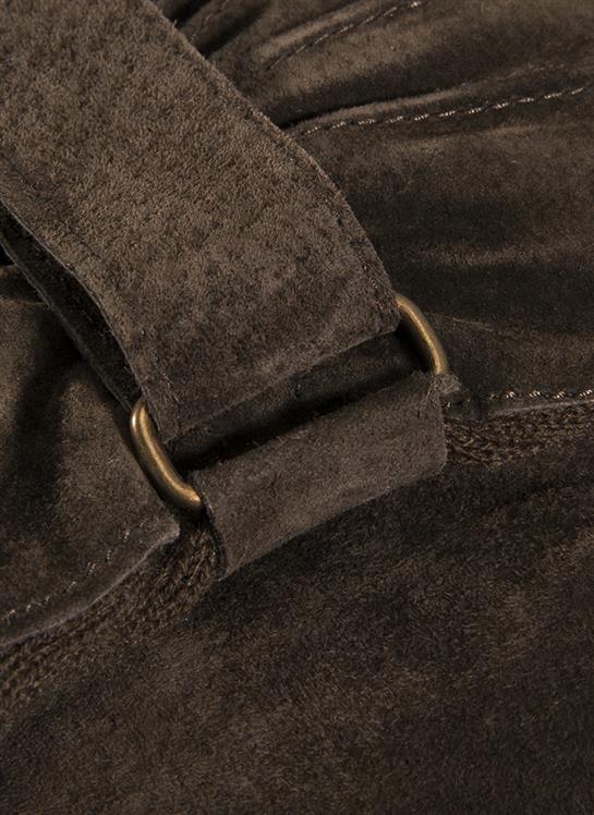 DENTS CHESTER Men's Three-Point Fleece-Lined Suede Gloves - Image 5