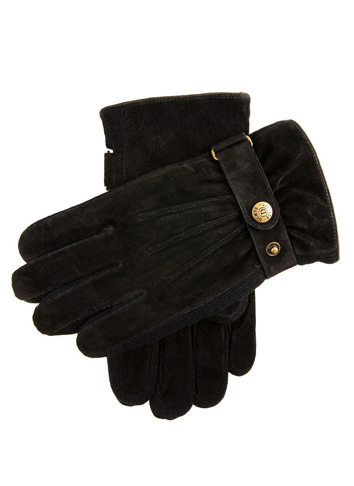 DENTS CHESTER Men's Three-Point Fleece-Lined Suede Gloves - Image 6