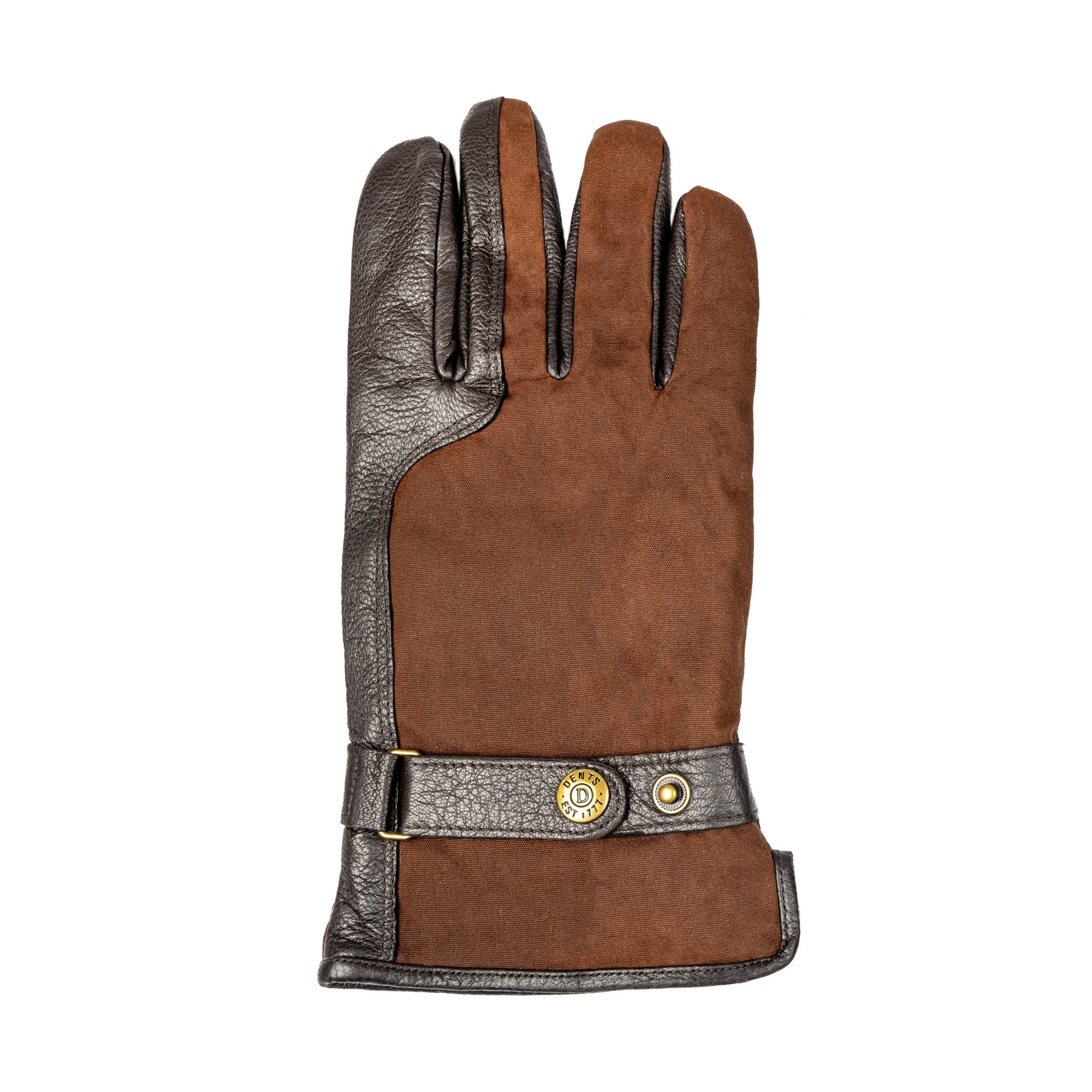 DENTS Crewkerne Men's Water-Resistant Thinsulate-Lined Imitation Deerskin Leather Gloves with Waxed Cotton - Image 11