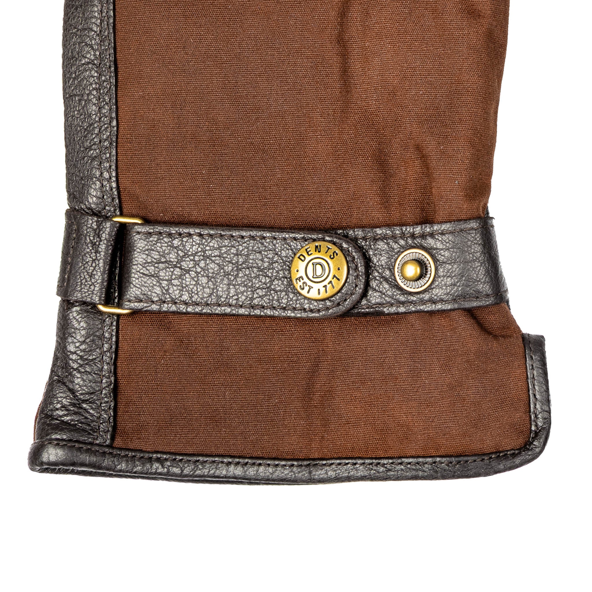 DENTS Crewkerne Men's Water-Resistant Thinsulate-Lined Imitation Deerskin Leather Gloves with Waxed Cotton - Image 12