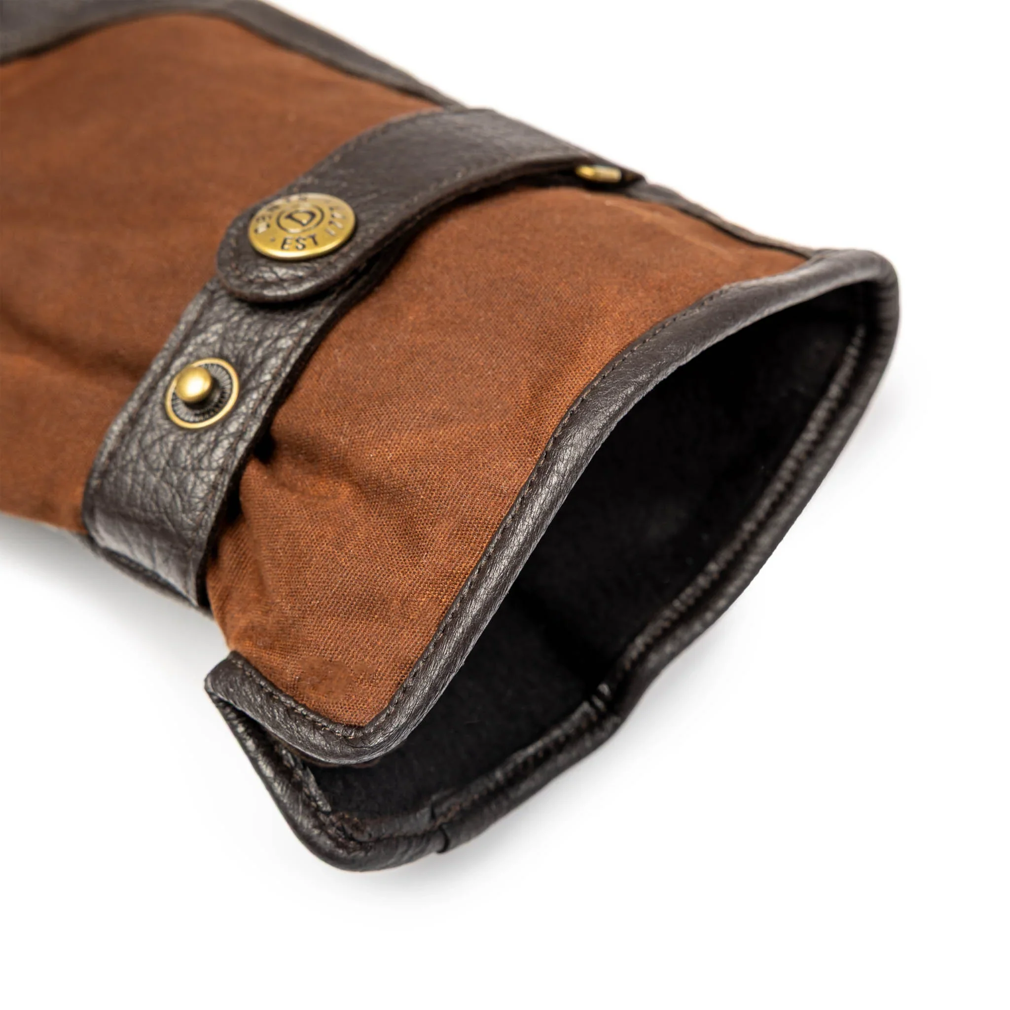 DENTS Crewkerne Men's Water-Resistant Thinsulate-Lined Imitation Deerskin Leather Gloves with Waxed Cotton - Image 16