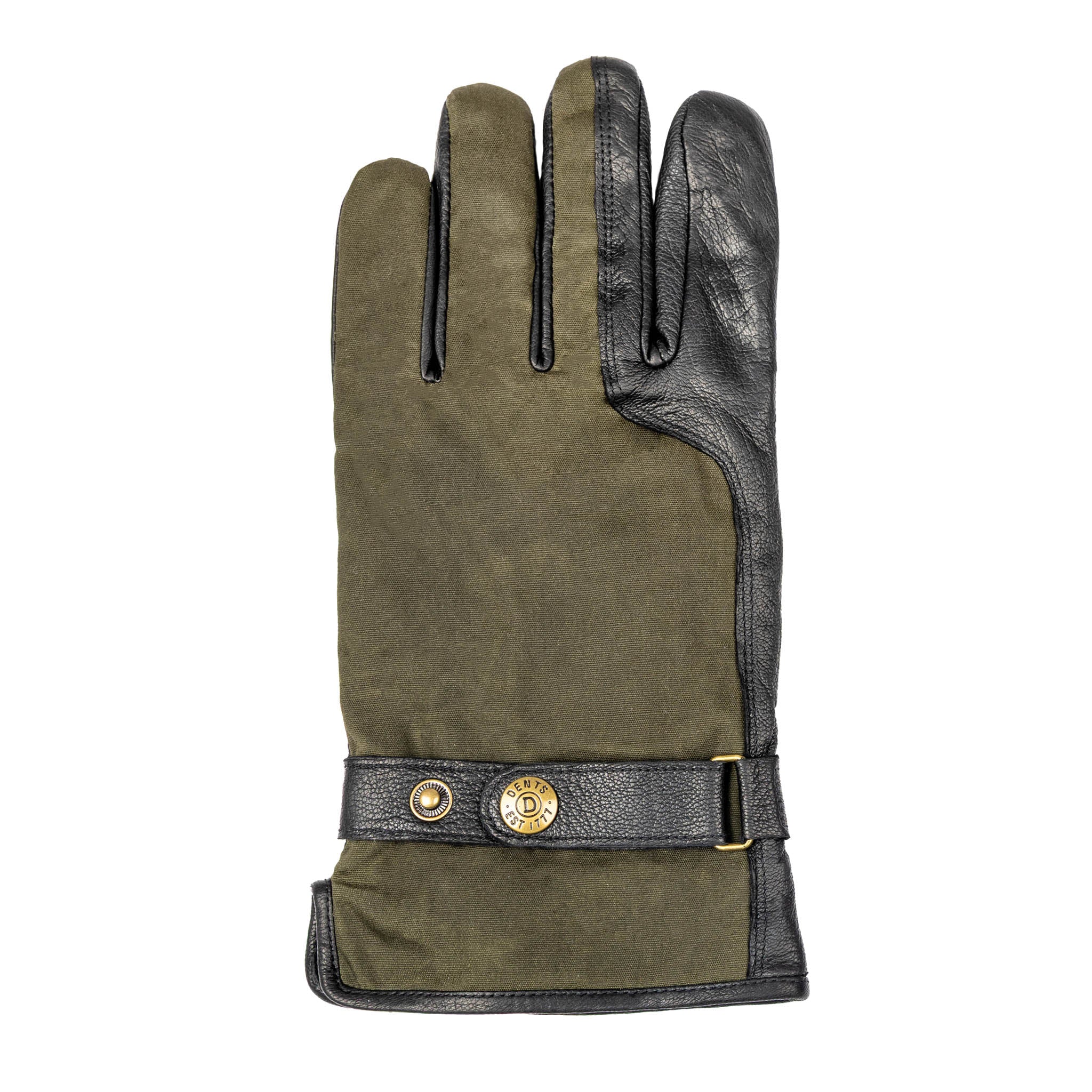 DENTS Crewkerne Men's Water-Resistant Thinsulate-Lined Imitation Deerskin Leather Gloves with Waxed Cotton - Image 3