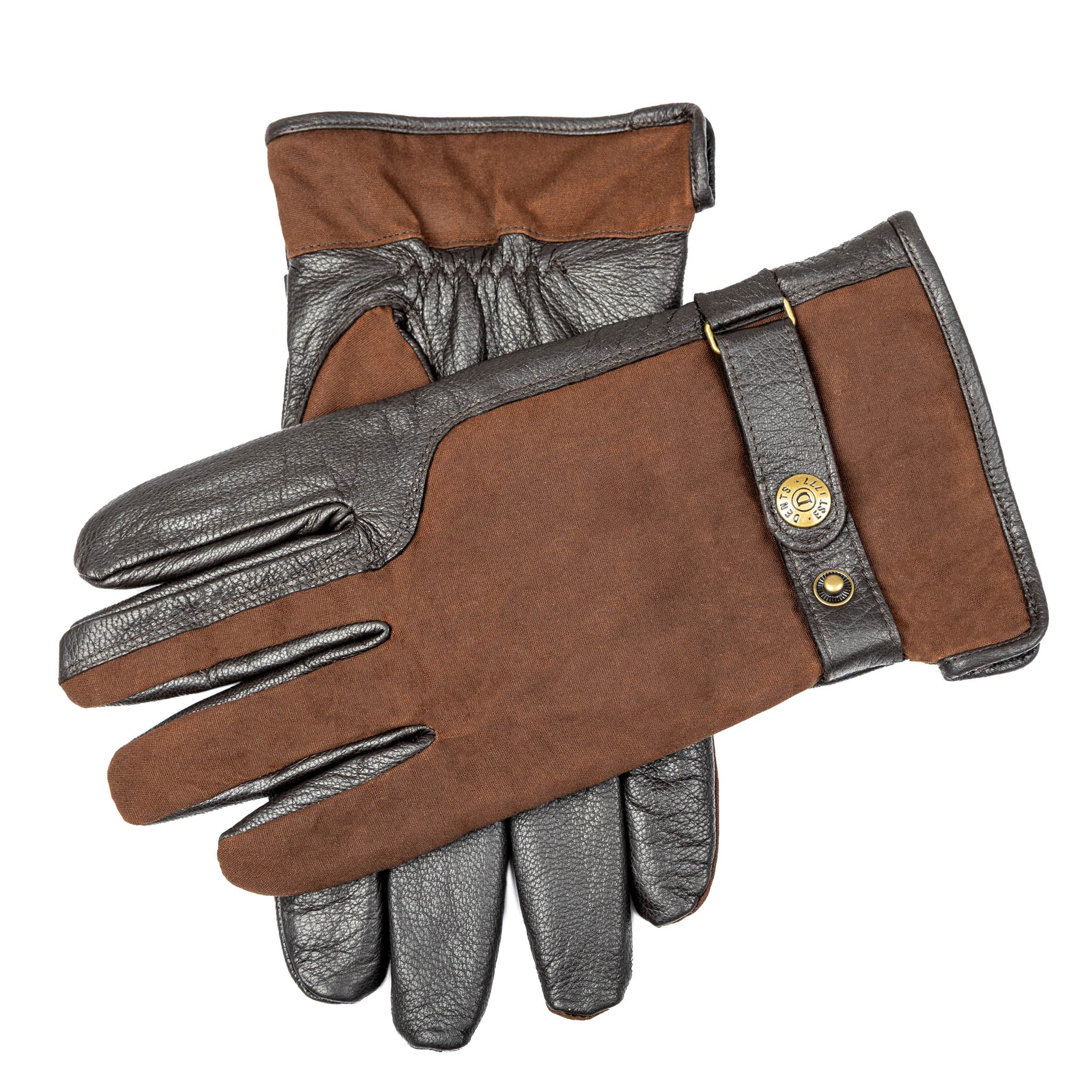DENTS Crewkerne Men's Water-Resistant Thinsulate-Lined Imitation Deerskin Leather Gloves with Waxed Cotton - Image 9