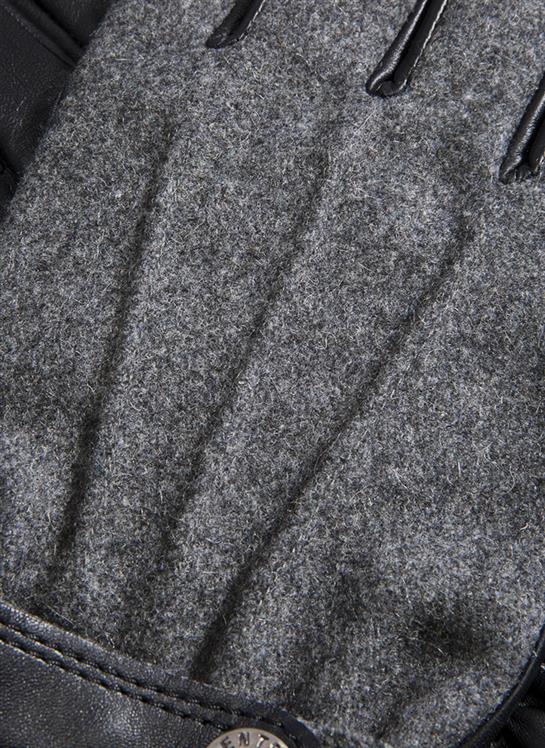 DENTS GUILDFORD - Men's Three-Point Fleece-Lined Flannel and Leather Gloves - Image 2