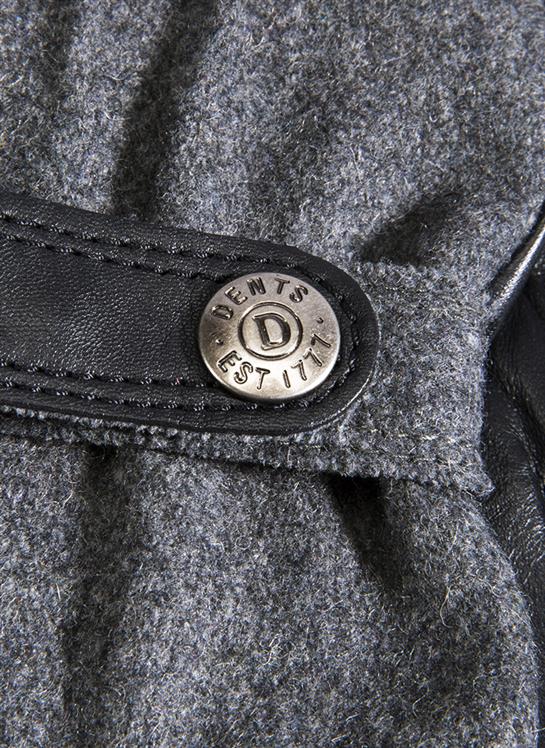 DENTS GUILDFORD - Men's Three-Point Fleece-Lined Flannel and Leather Gloves - Image 3