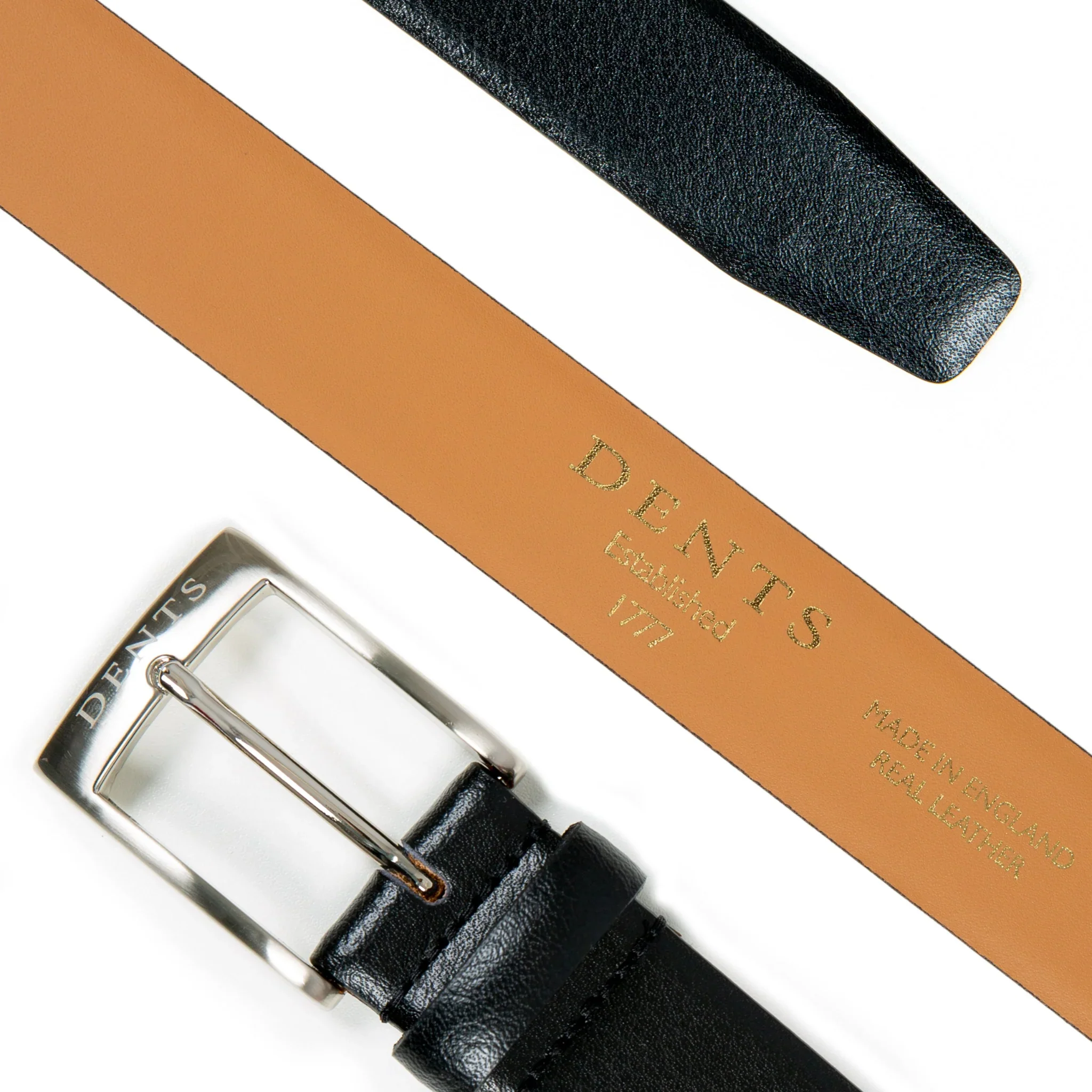 Dents Heritage Lined Full-Grain Leather Belt - Image 2