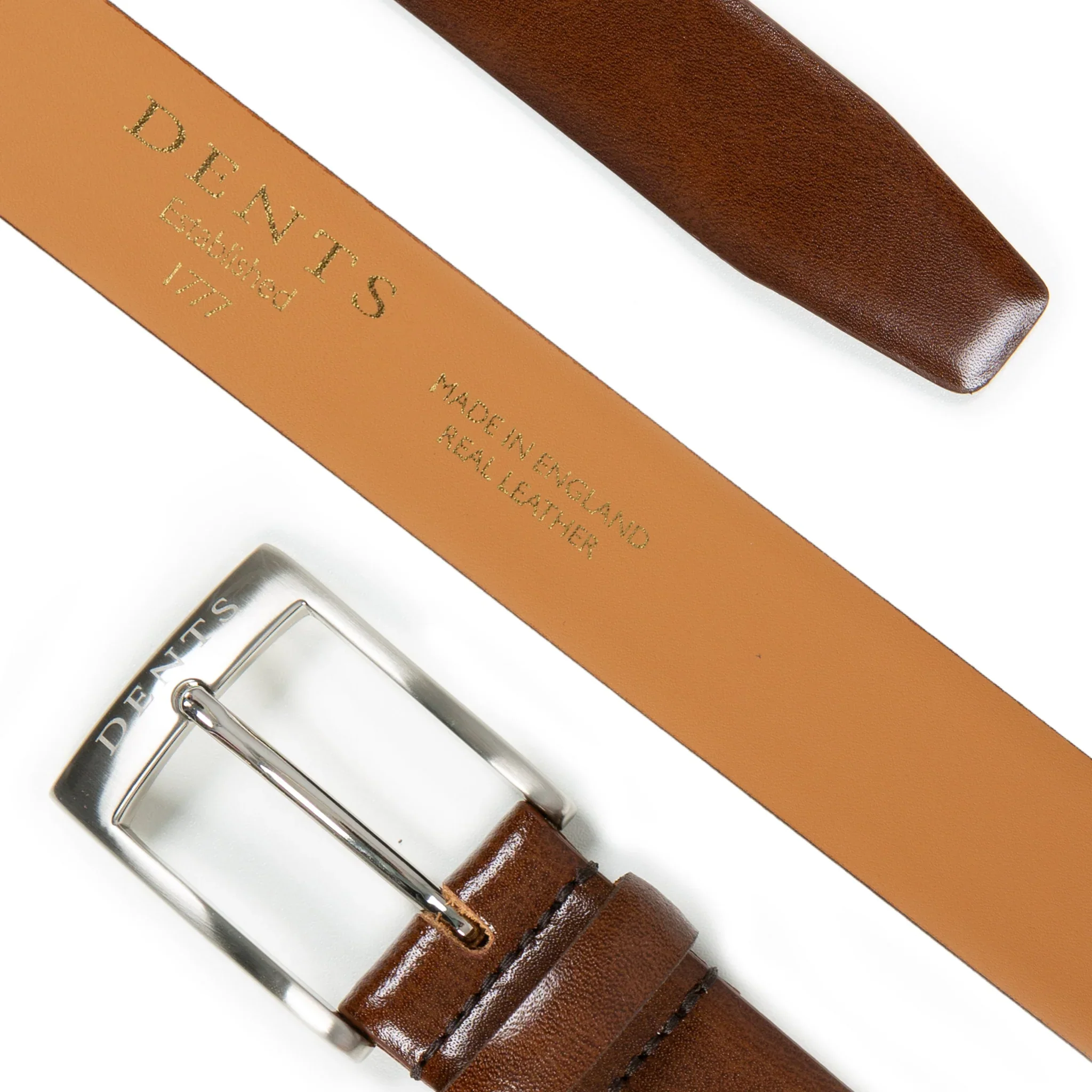 Dents Heritage Lined Full-Grain Leather Belt - Image 6