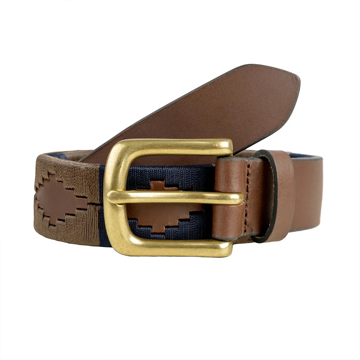 DENTS Polo Full-Grain Leather Belt with Brass Buckle - Image 11