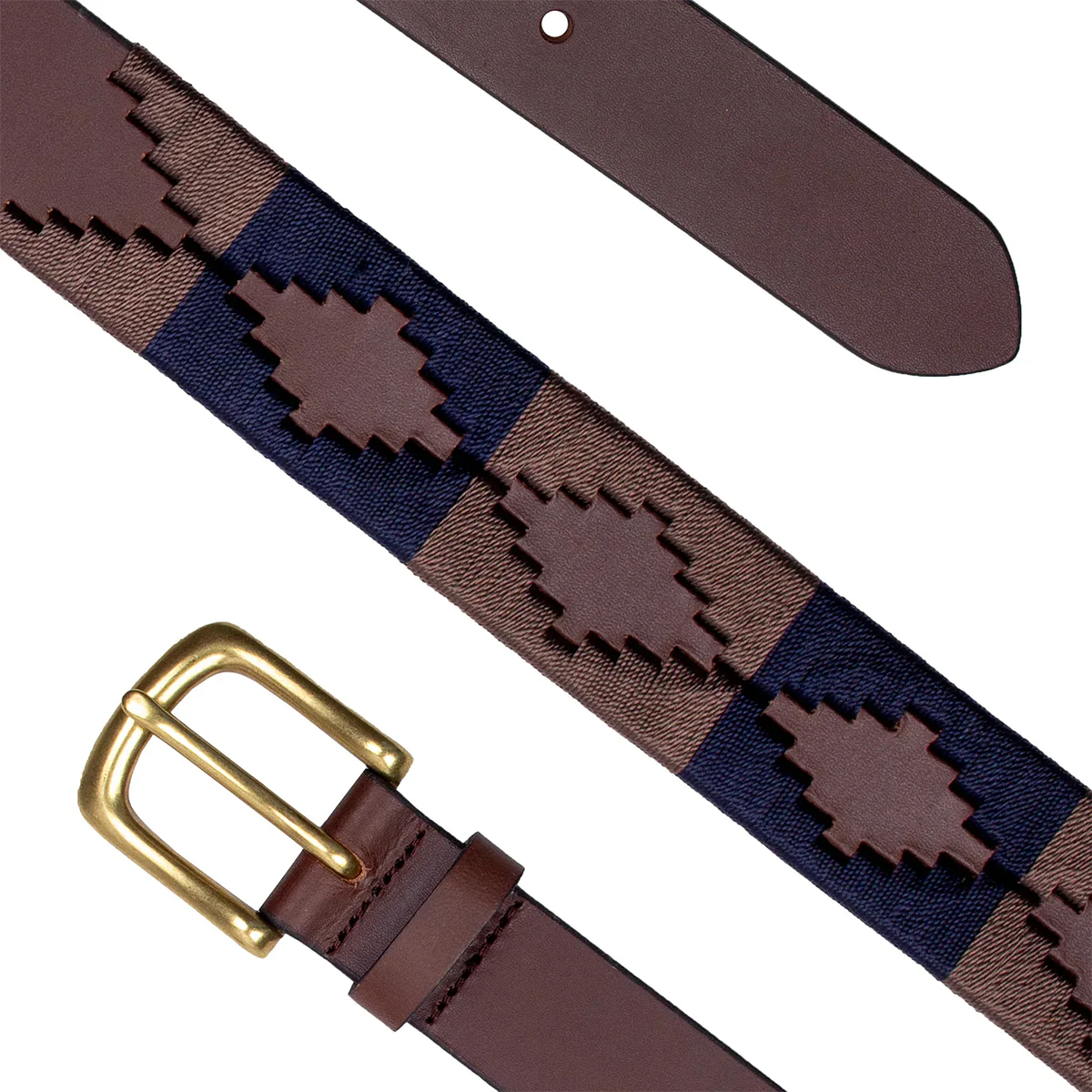 DENTS Polo Full-Grain Leather Belt with Brass Buckle - Image 12