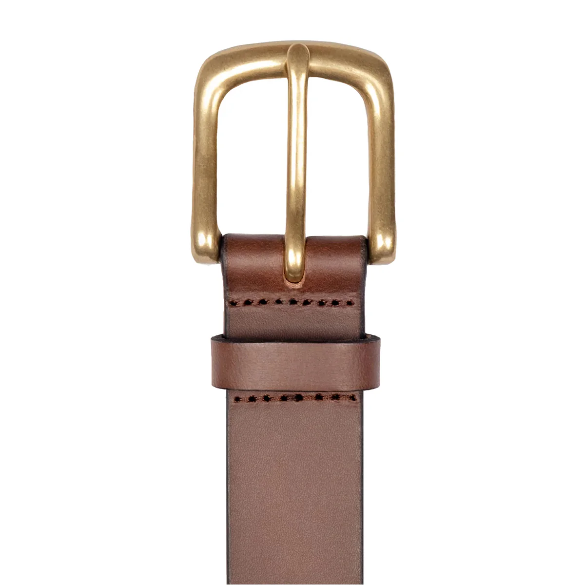 DENTS Polo Full-Grain Leather Belt with Brass Buckle - Image 3