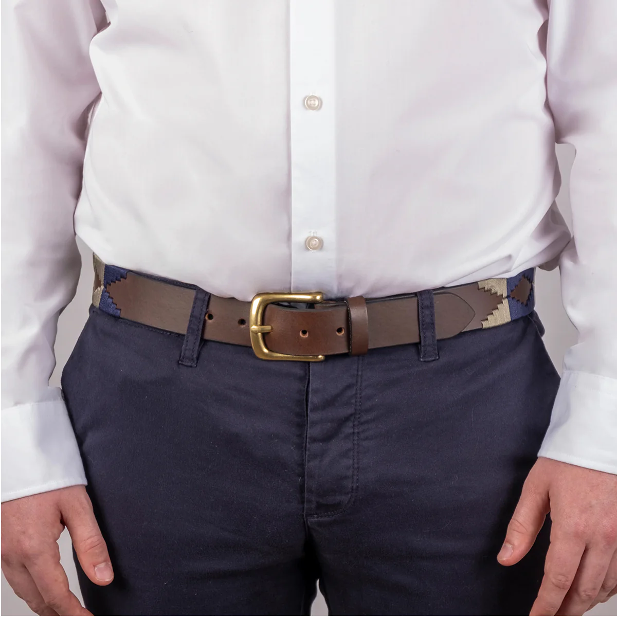 DENTS Polo Full-Grain Leather Belt with Brass Buckle - Image 4