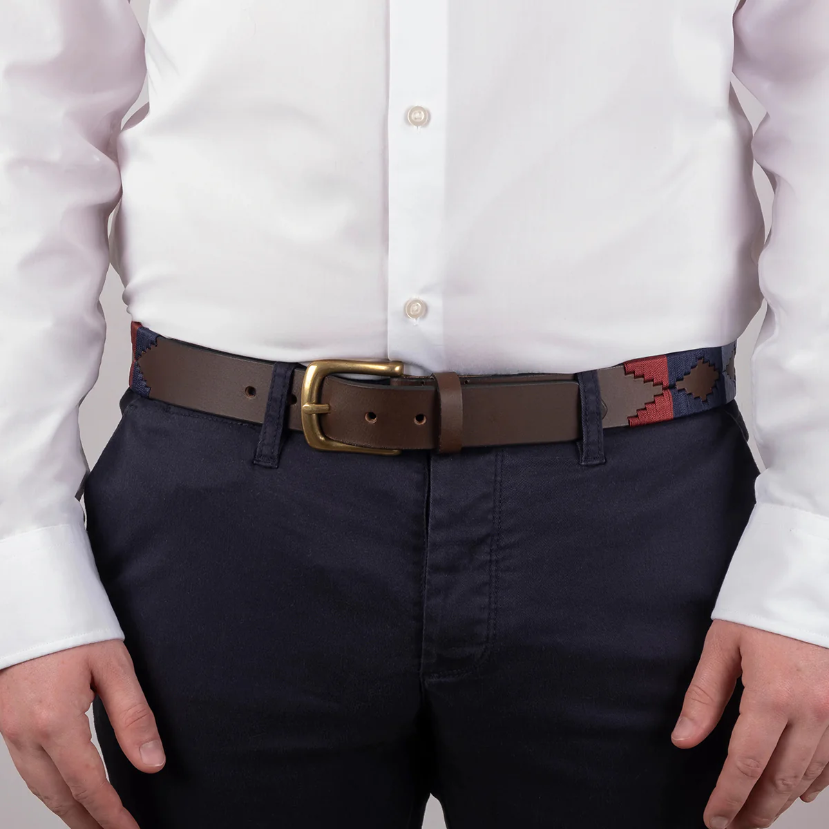 DENTS Polo Full-Grain Leather Belt with Brass Buckle - Image 9