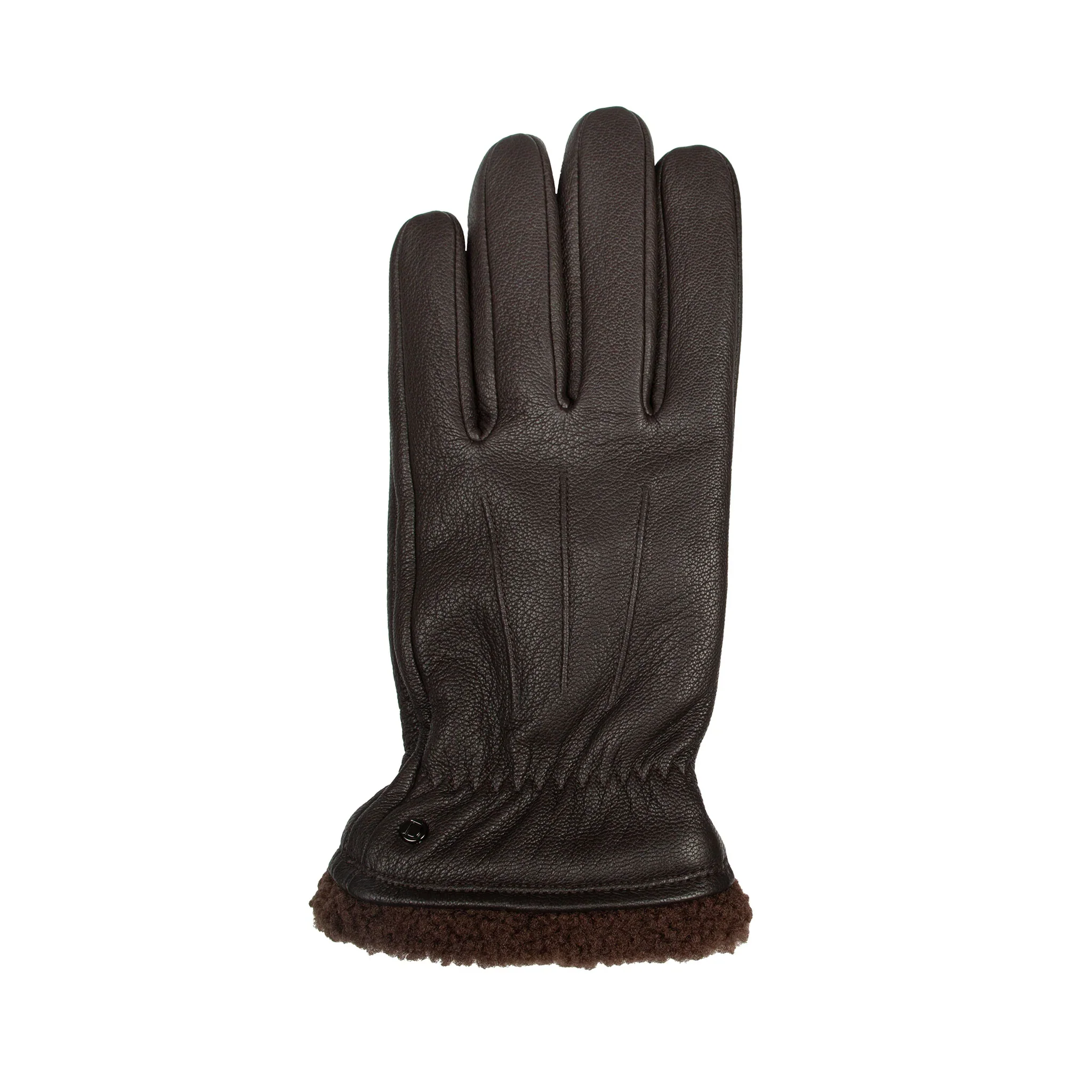 DENTS Shrewsbury Men's Touchscreen Water-Resistant Three-Point Fleece-Lined Imitation Deerskin Leather Gloves - Image 10