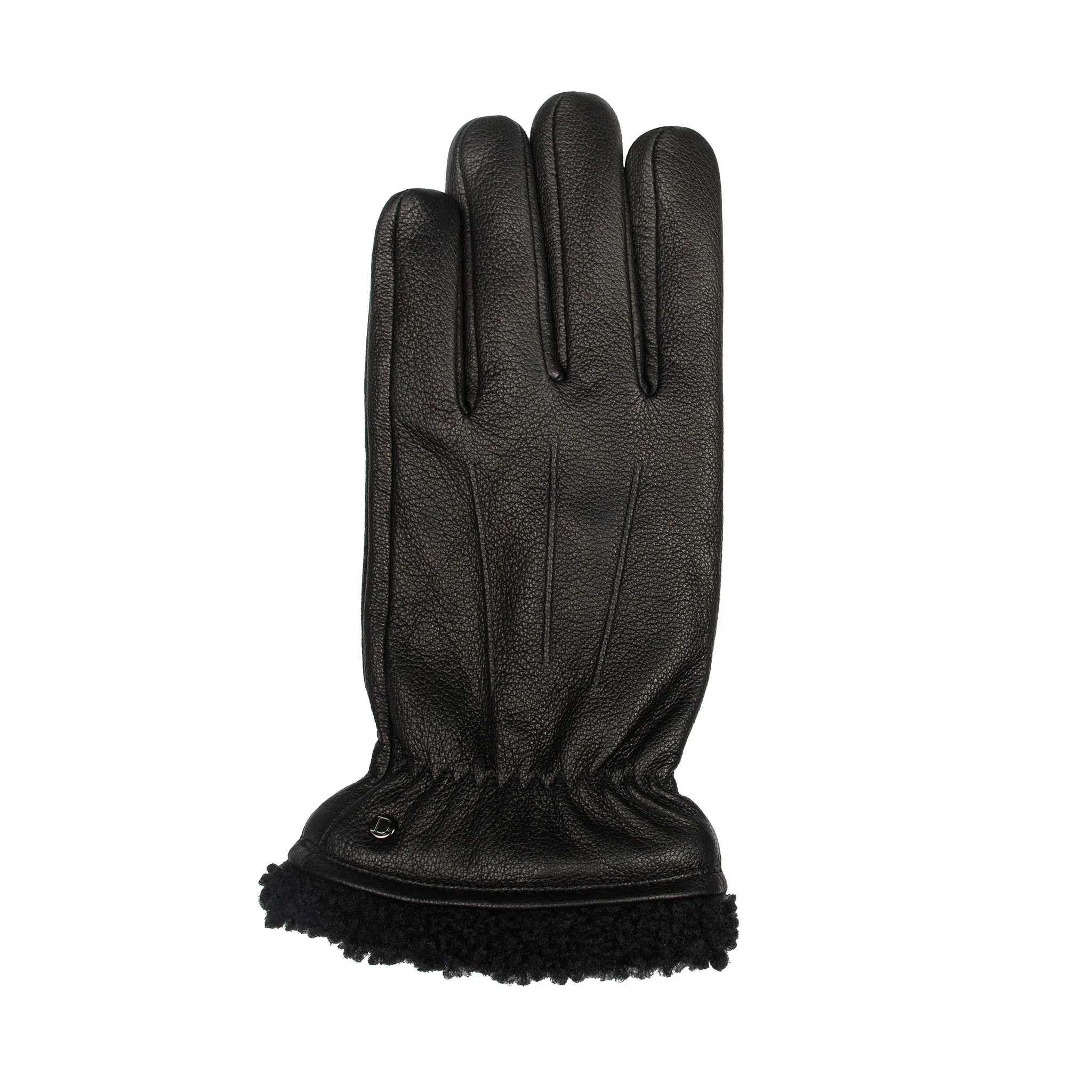 DENTS Shrewsbury Men's Touchscreen Water-Resistant Three-Point Fleece-Lined Imitation Deerskin Leather Gloves - Image 3