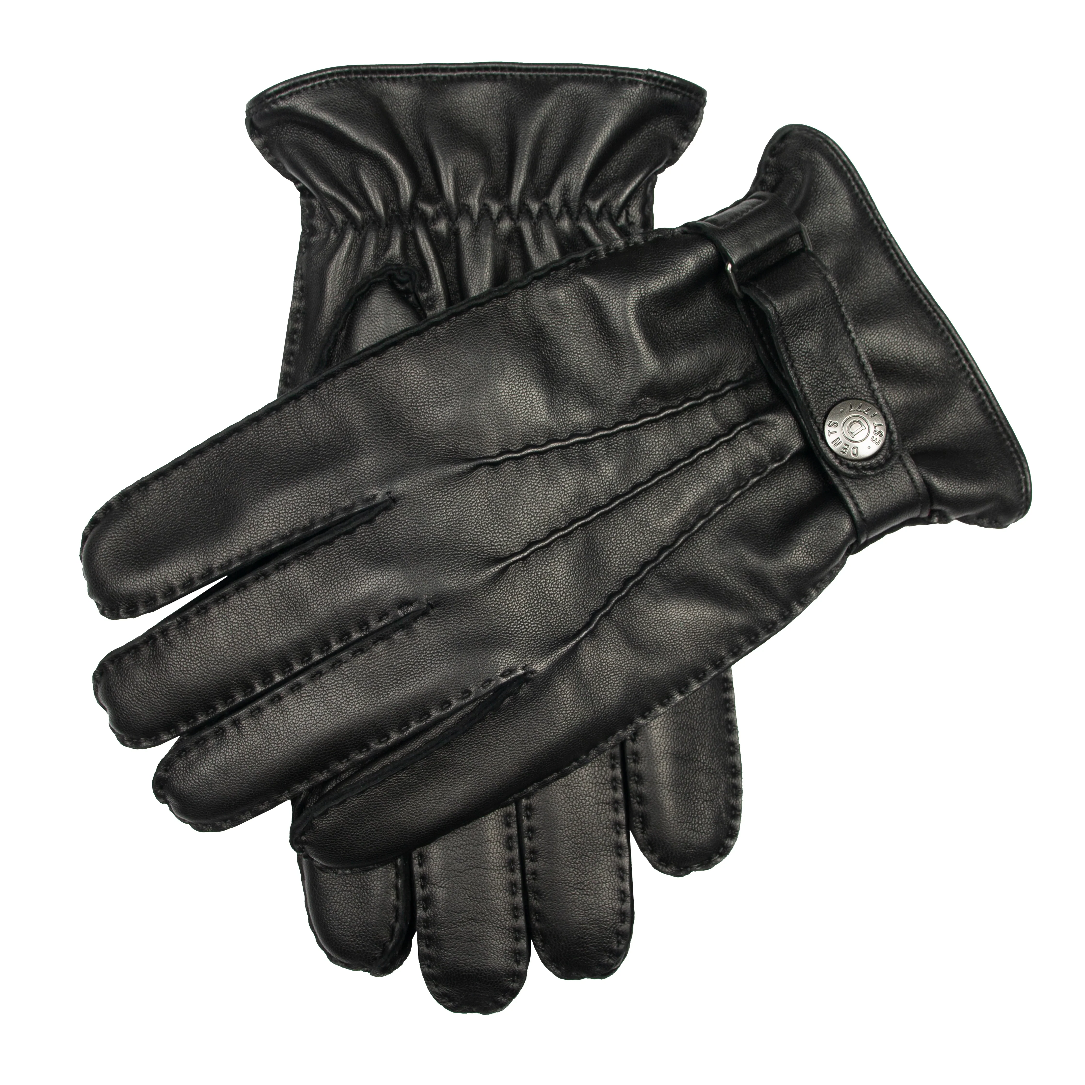 DENTS Tetbury Men's Handsewn Three-Point Wool and Cashmere Blend-Lined Leather Gloves