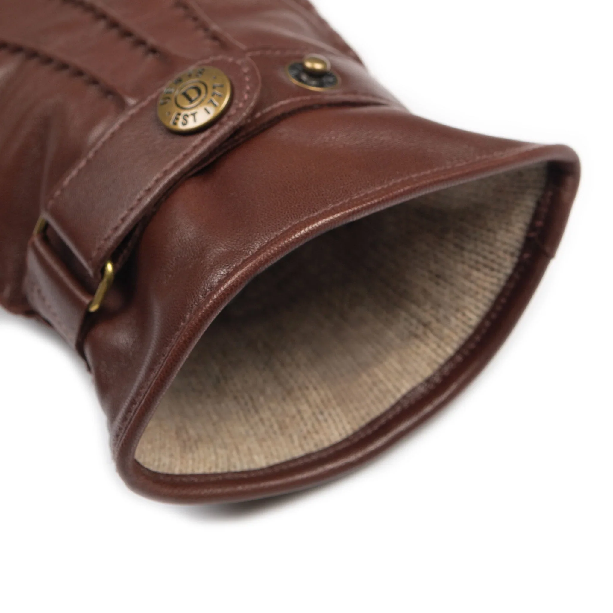 DENTS Tetbury Men's Handsewn Three-Point Wool and Cashmere Blend-Lined Leather Gloves - Image 14