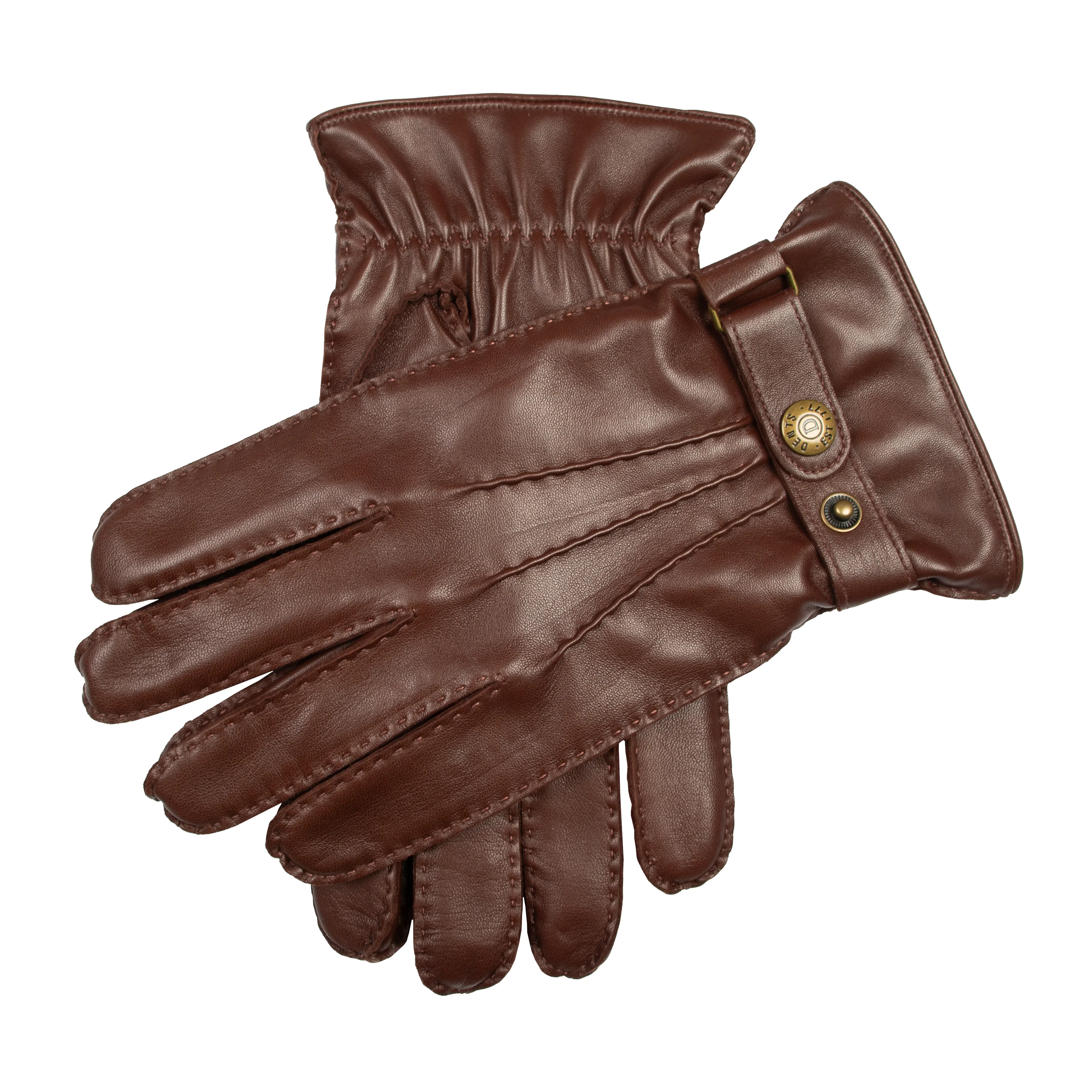 DENTS Tetbury Men's Handsewn Three-Point Wool and Cashmere Blend-Lined Leather Gloves - Image 8