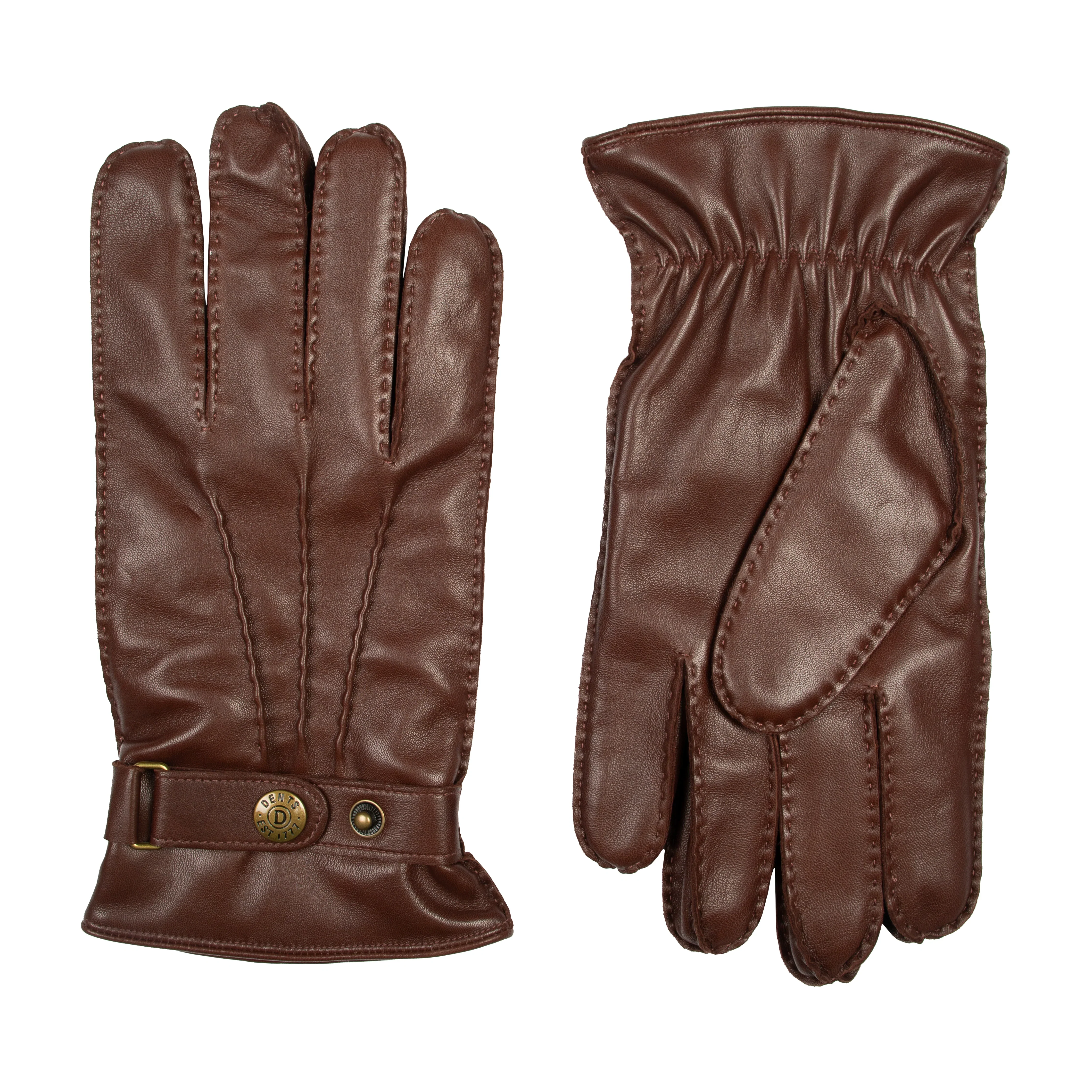DENTS Tetbury Men's Handsewn Three-Point Wool and Cashmere Blend-Lined Leather Gloves - Image 9