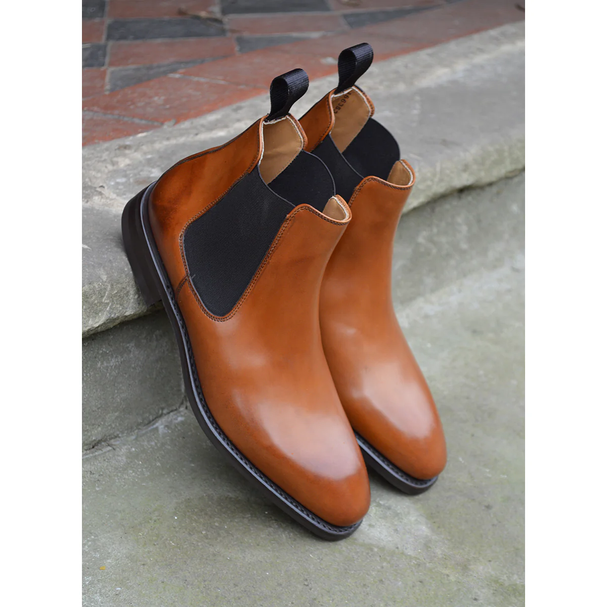 FACTORY SECOND Berwick 1707 Chelsea Boot (475)- Vegano Tan - Image 9