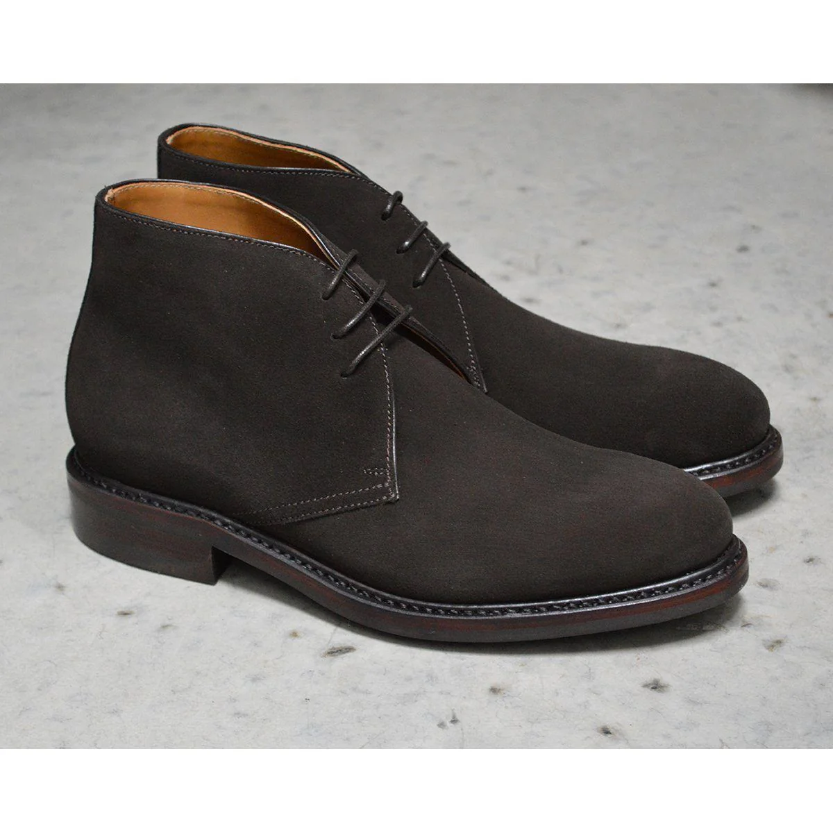 Berwick 1707 Chukka Boot (320) - Dark Brown Suede - Image 8