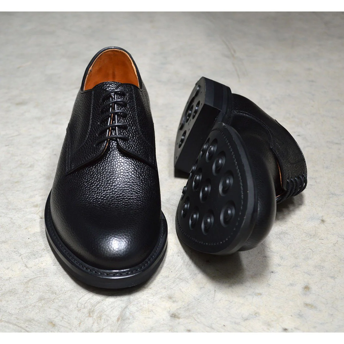 FACTORY SECOND Berwick 1707 Country Grain Black Derby Shoe (4169) - Image 10
