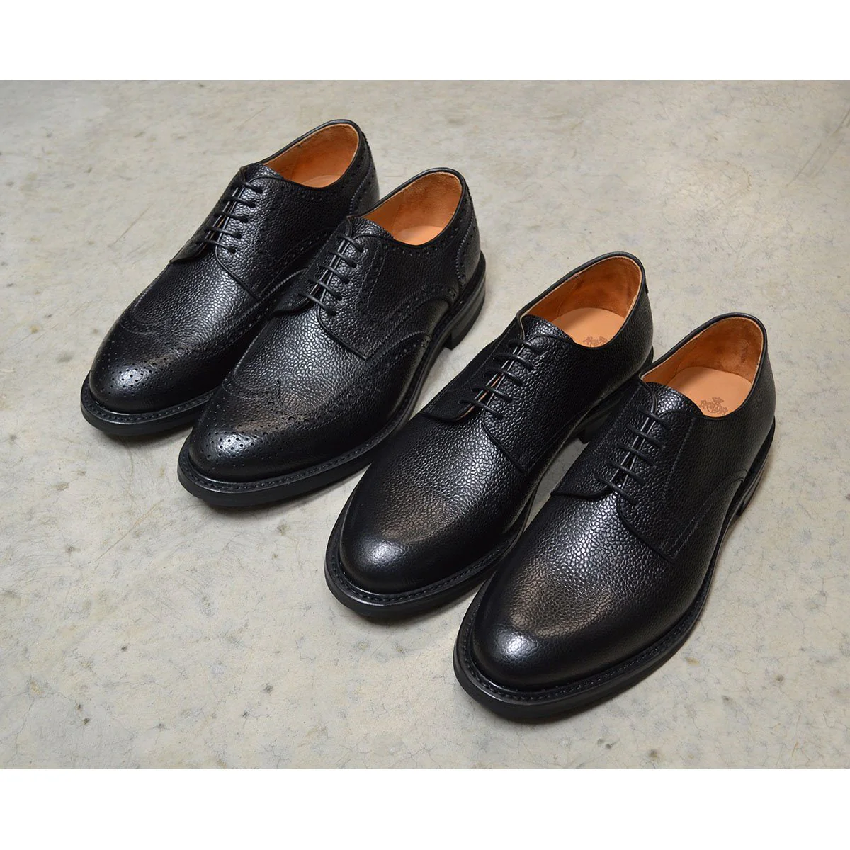 FACTORY SECOND Berwick 1707 Country Grain Black Derby Shoe (4169) - Image 11