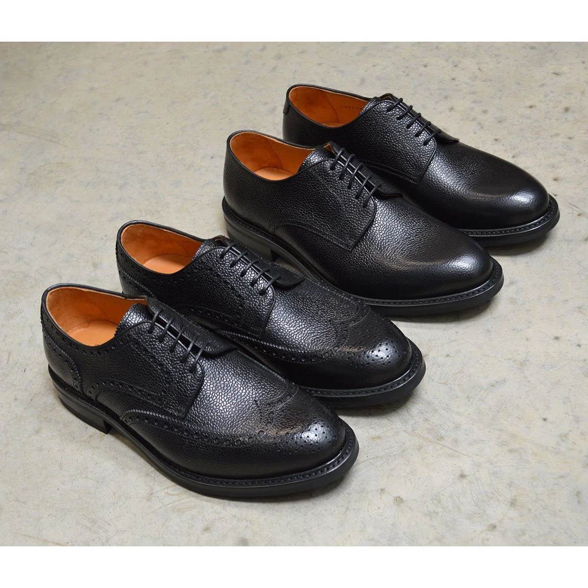 FACTORY SECOND Berwick 1707 Country Grain Black Derby Shoe (4169) - Image 13