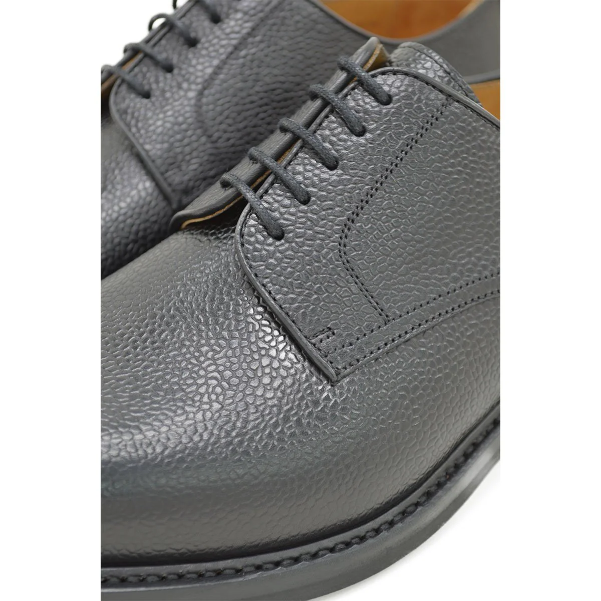 FACTORY SECOND Berwick 1707 Country Grain Black Derby Shoe (4169) - Image 4