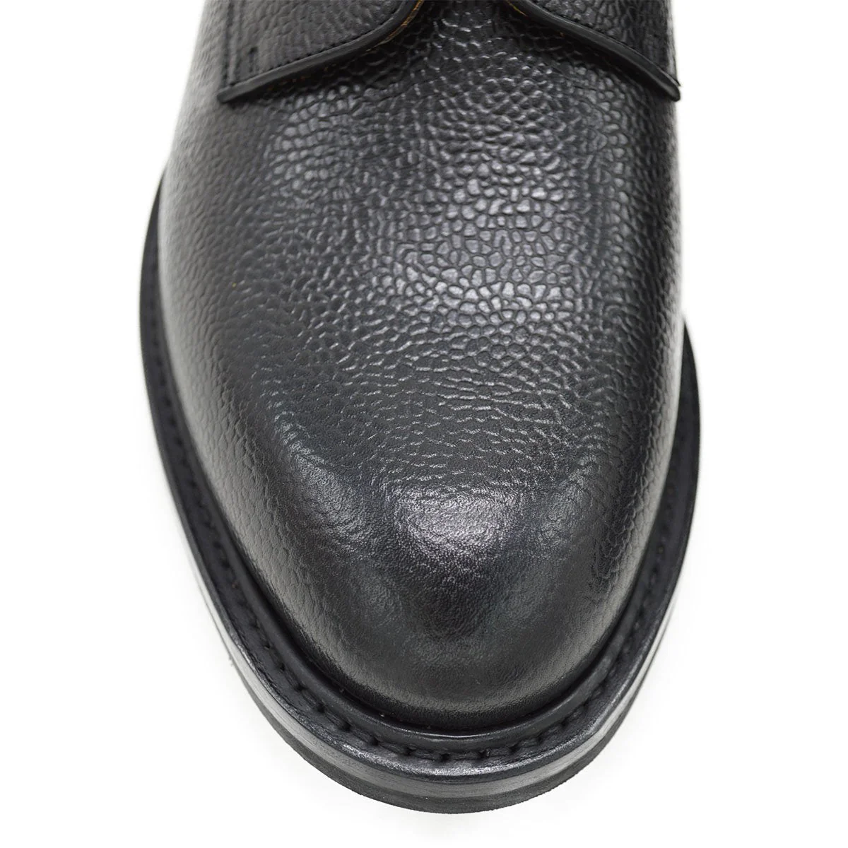 FACTORY SECOND Berwick 1707 Country Grain Black Derby Shoe (4169) - Image 7