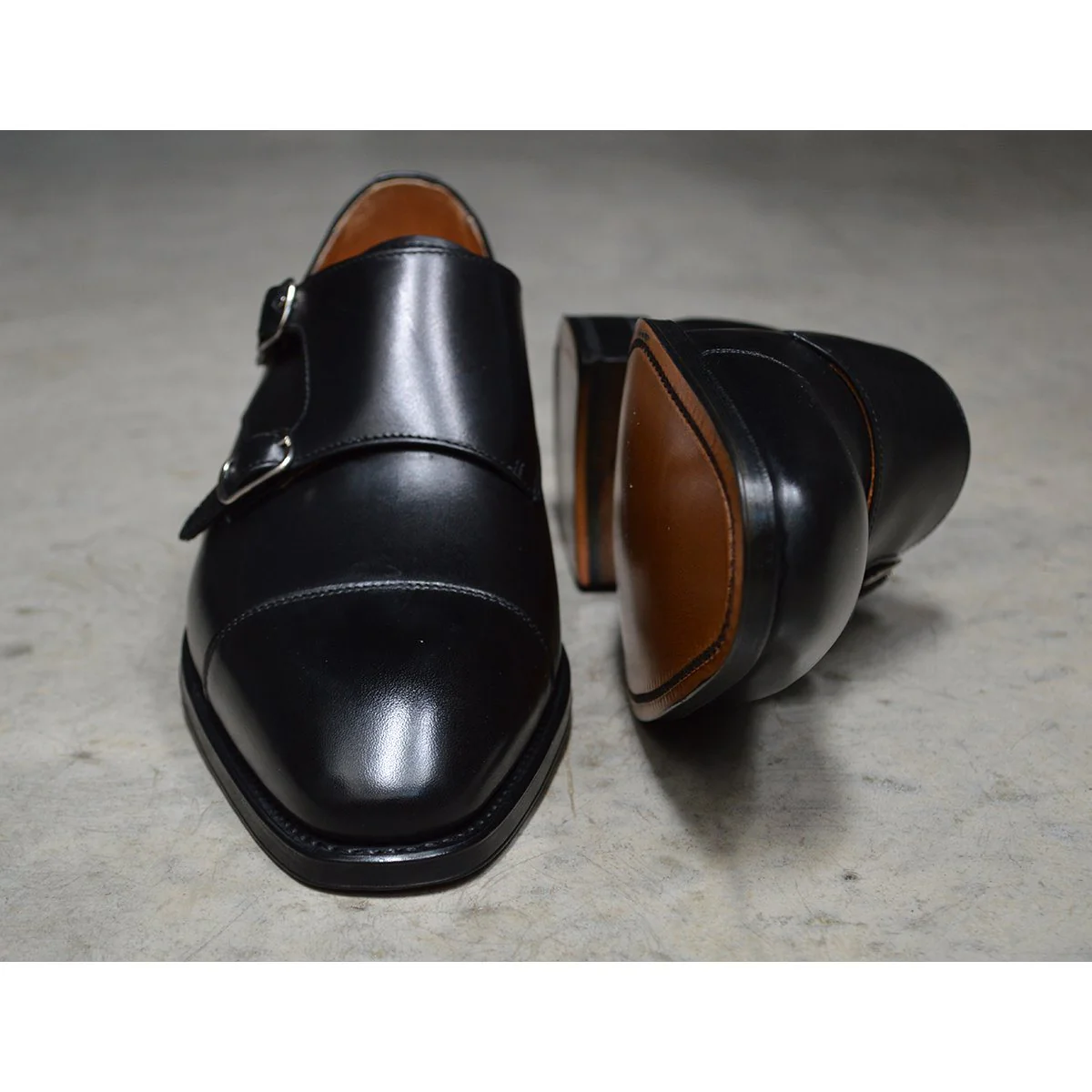FACTORY SECOND Berwick 1707 Double Monk (5212)- Black Boxcalf - Image 10