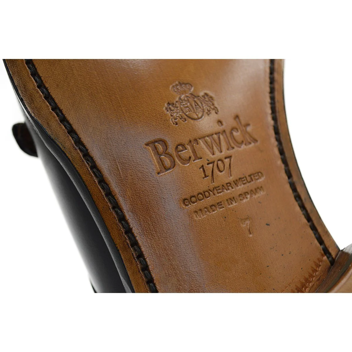 FACTORY SECOND Berwick 1707 Double Monk (5212)- Black Boxcalf - Image 8