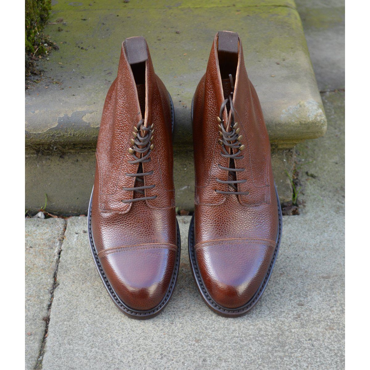 FACTORY SECOND Berwick 1707 Grain Cap Toe Boot (321) - Dark Brown - Image 10