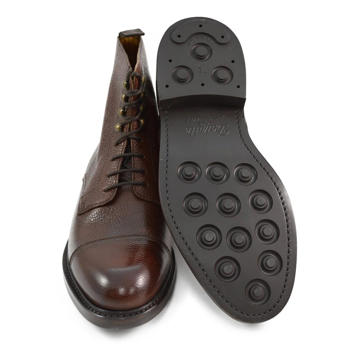 FACTORY SECOND Berwick 1707 Grain Cap Toe Boot (321) - Dark Brown - Image 2
