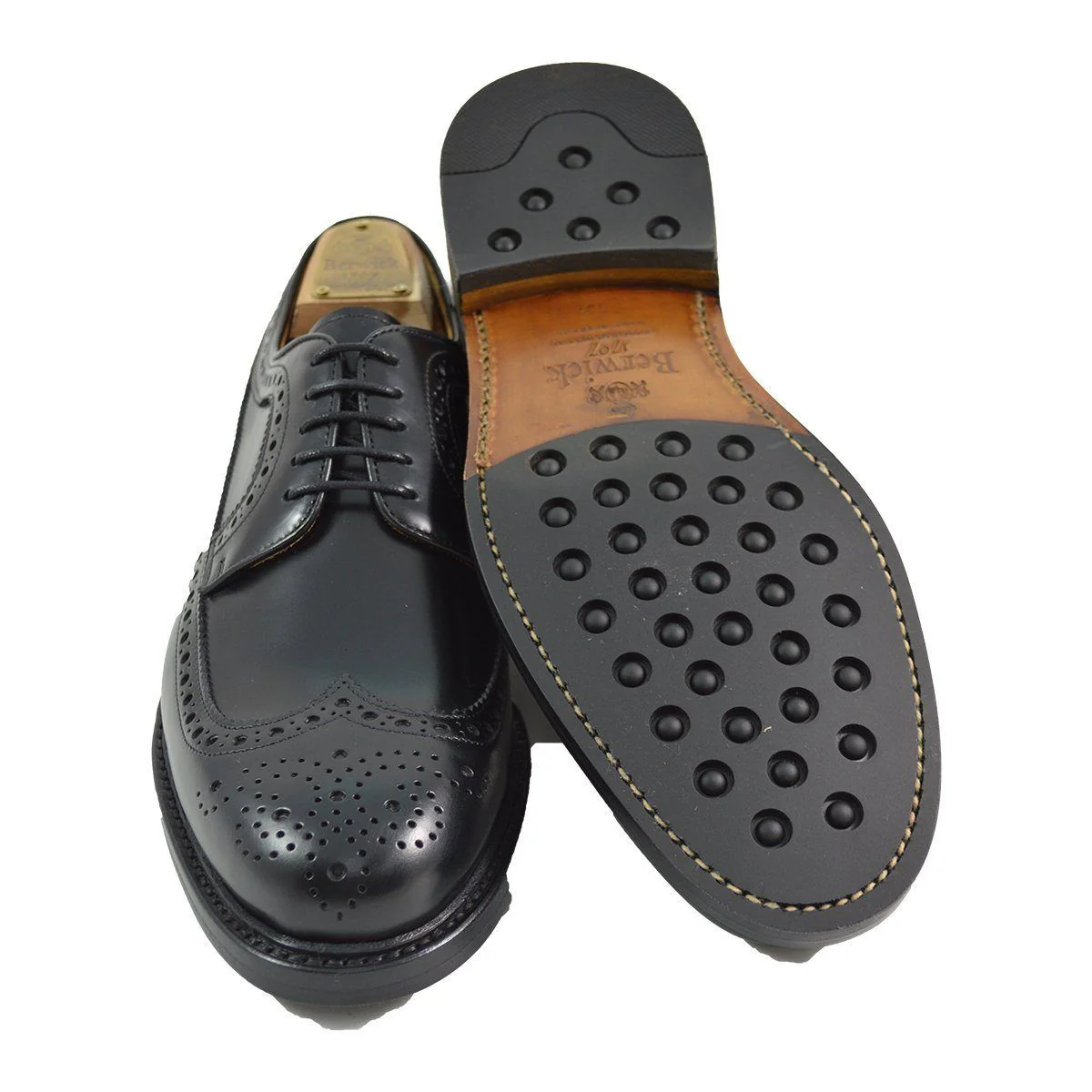 FACTORY SECOND Berwick 1707 Long Wing Brogue (3681) Black - Image 2
