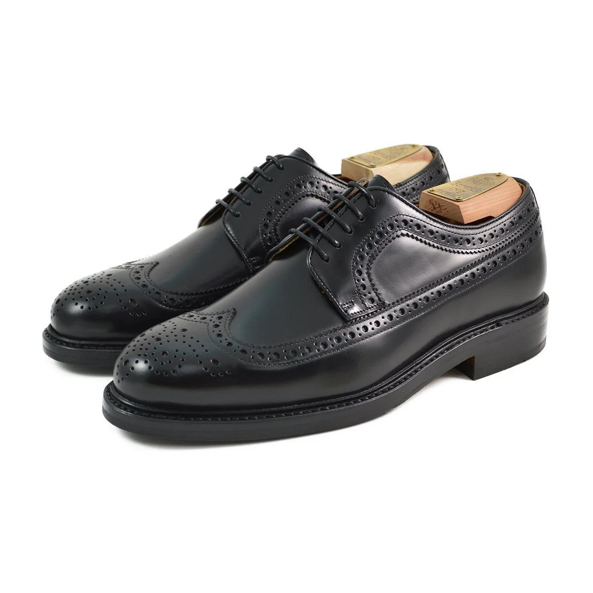 FACTORY SECOND Berwick 1707 Long Wing Brogue (3681) Black - Image 3