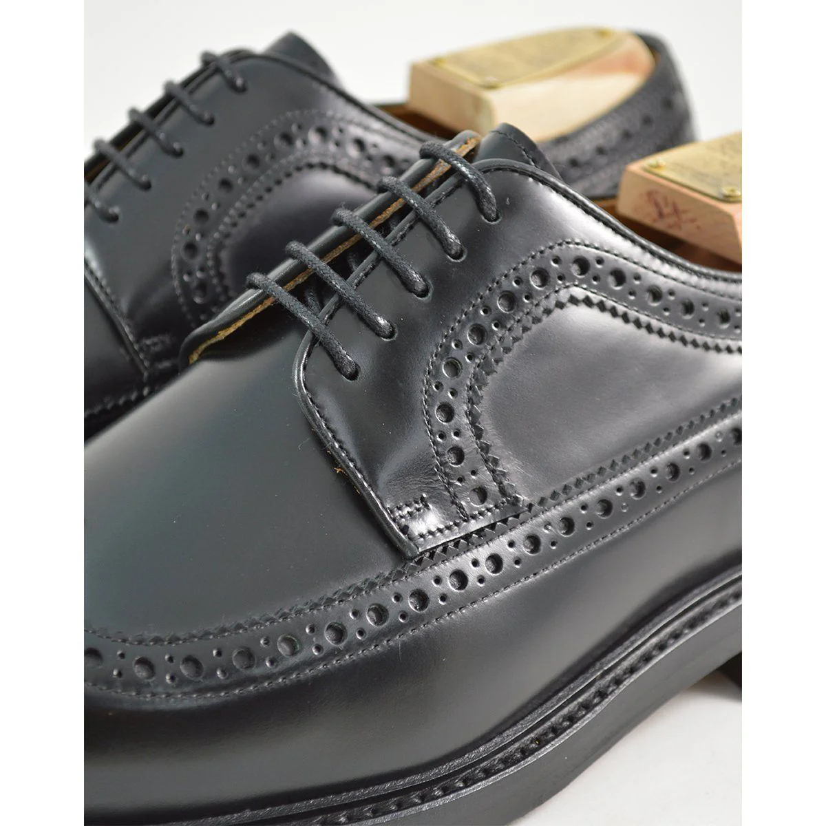 FACTORY SECOND Berwick 1707 Long Wing Brogue (3681) Black - Image 4
