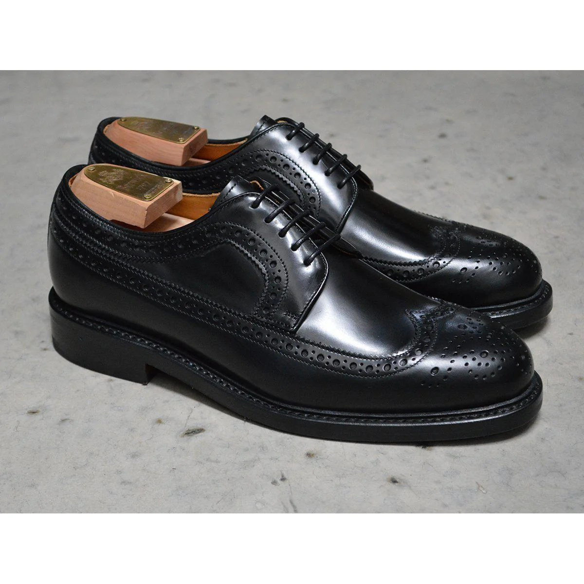 FACTORY SECOND Berwick 1707 Long Wing Brogue (3681) Black - Image 7