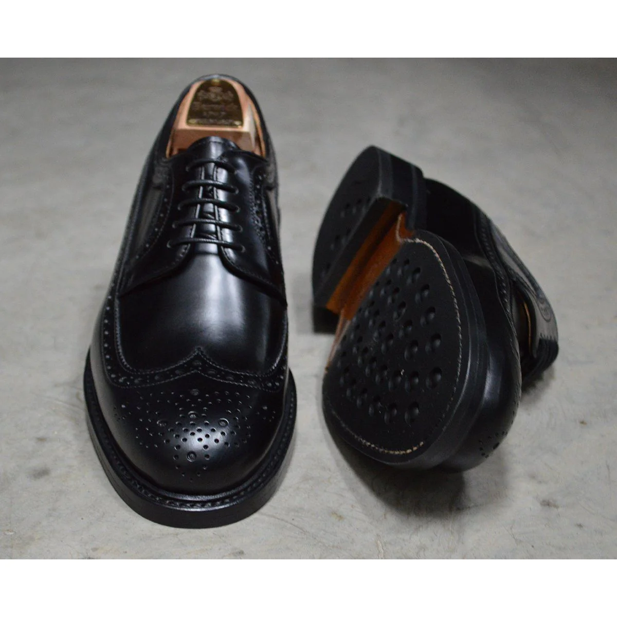FACTORY SECOND Berwick 1707 Long Wing Brogue (3681) Black - Image 8