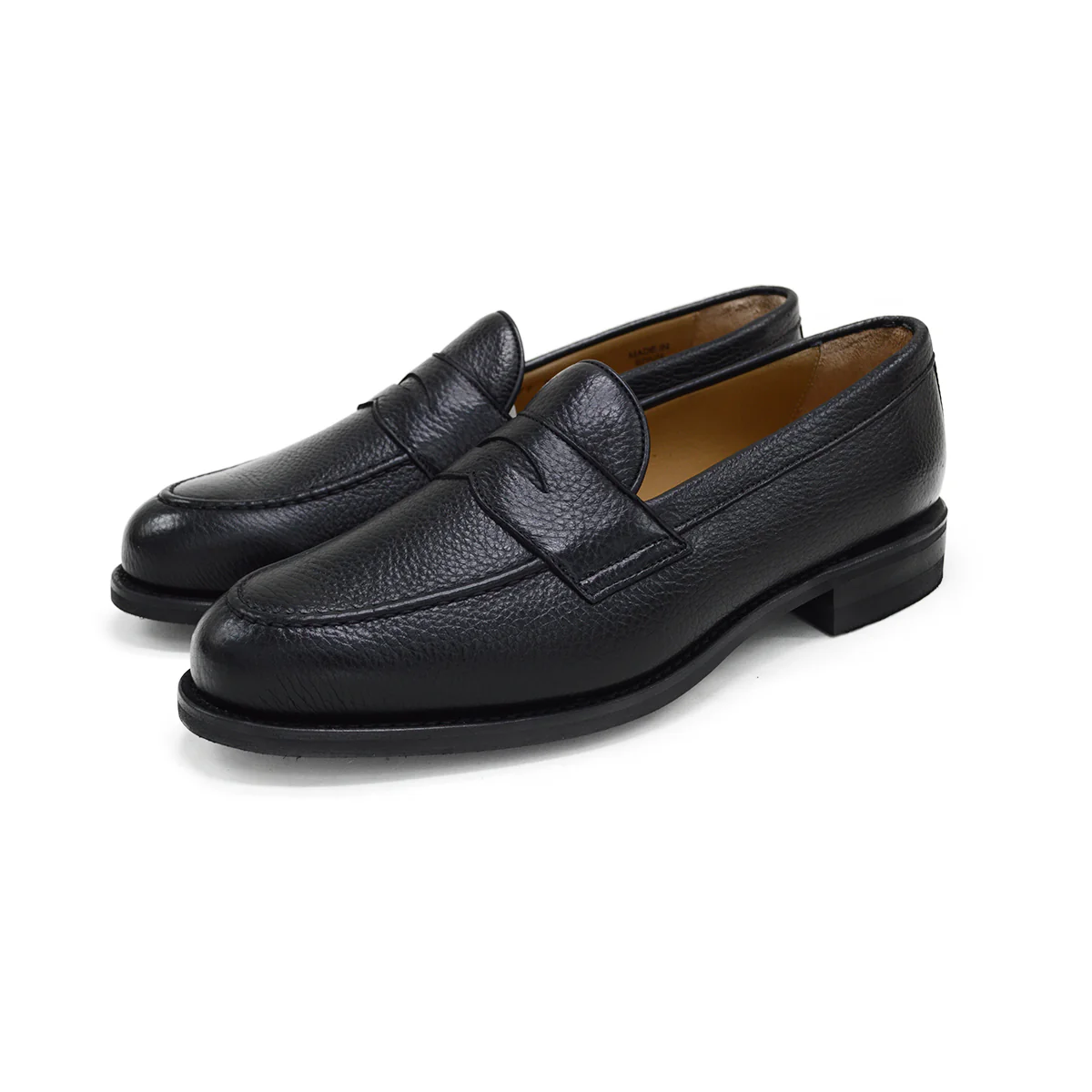 FACTORY SECOND Berwick 1707 Penny Loafer (9628) Black Deerskin - Image 3