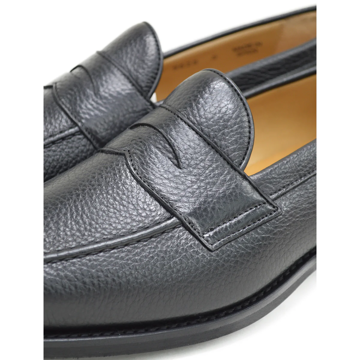 FACTORY SECOND Berwick 1707 Penny Loafer (9628) Black Deerskin - Image 4