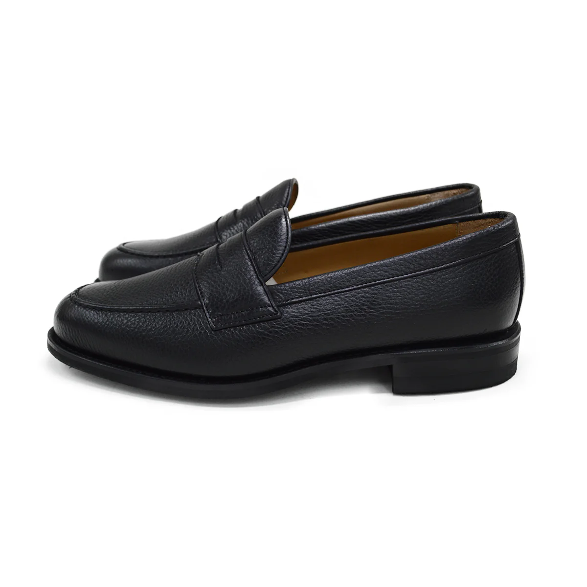 FACTORY SECOND Berwick 1707 Penny Loafer (9628) Black Deerskin - Image 5