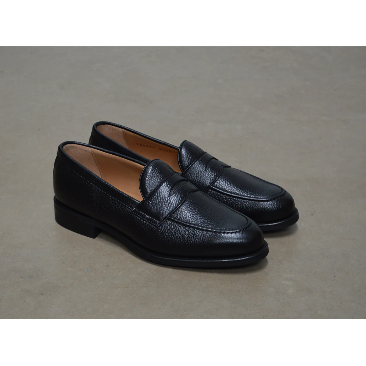 FACTORY SECOND Berwick 1707 Penny Loafer (9628) Black Deerskin - Image 8
